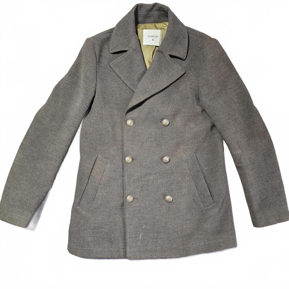 Dondup Italian Wool Coat Children XL Made Italy Peacoat Designer Double Breast